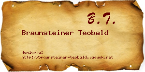Braunsteiner Teobald névjegykártya